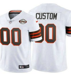 Custom Cleveland Browns Active Player 1946 Vapor Stitched Football Jersey