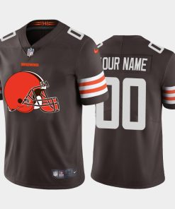 Custom Cleveland Browns Brown Team Big Logo Vapor Untouchable Limited Jersey