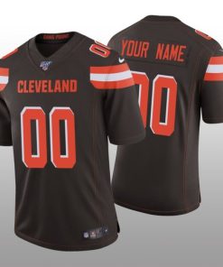 Custom Cleveland Browns Brown Vapor Limited 100th Season Jersey