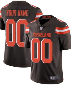 Custom Cleveland Browns Brown Vapor Untouchable Player Limited Jersey