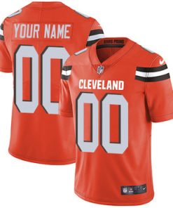 Custom Cleveland Browns Orange Vapor Untouchable Player Limited Jersey