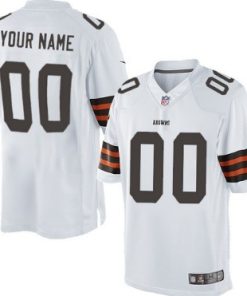 Custom Cleveland Browns White Limited Jersey
