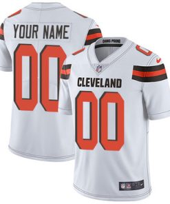 Custom Cleveland Browns White Vapor Untouchable Player Limited Jersey