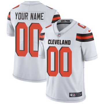 Custom Cleveland Browns White Vapor Untouchable Player Limited Jersey