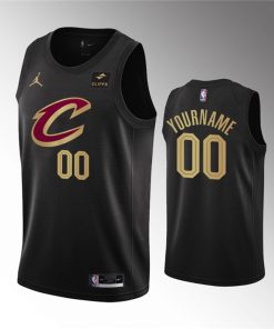 Custom Cleveland Cavaliers Active Player Black Statement Edition Stitched Basketball Jersey