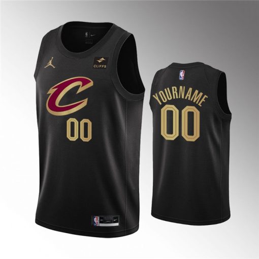 Custom Cleveland Cavaliers Active Player Black Statement Edition Stitched Basketball Jersey