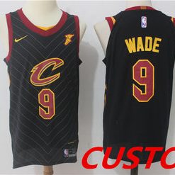 Custom Cleveland Cavaliers Black 2017 2018 Swingman Jersey