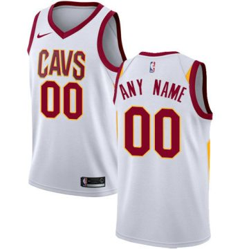 Custom Cleveland Cavaliers White Home Association Edition Jersey