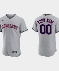 Custom Cleveland Guardians Flex Base Jersey Gray