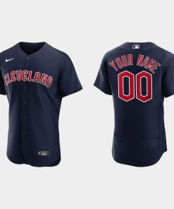 Custom Cleveland Guardians Flex Base Jersey Navy