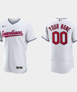 Custom Cleveland Guardians Flex Base Jersey White