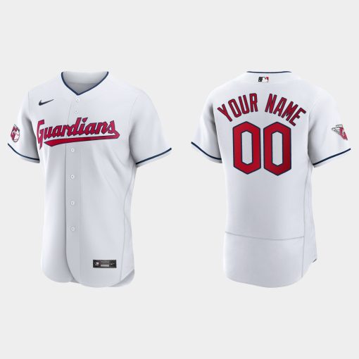 Custom Cleveland Guardians Flex Base Jersey White