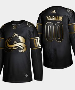 Custom Colorado Avalanche 2019 Golden Edition Black Player Jersey