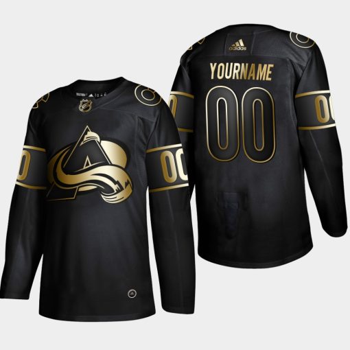 Custom Colorado Avalanche 2019 Golden Edition Black Player Jersey