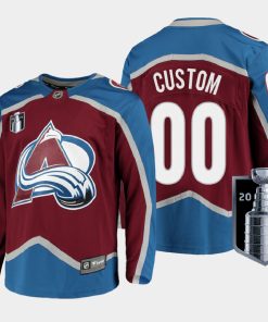 Custom Colorado Avalanche 2022 Stanley Cup Finals Burgundy Jersey Home