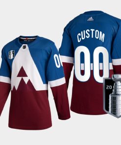 Custom Colorado Avalanche 2022 Western Champs Burgundy Jersey Stadium Series