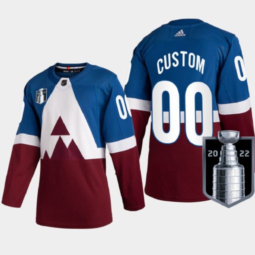 Custom Colorado Avalanche 2022 Western Champs Burgundy Jersey Stadium Series