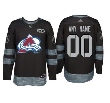 Custom Colorado Avalanche Black 1917 2017 100th Anniversary Jersey