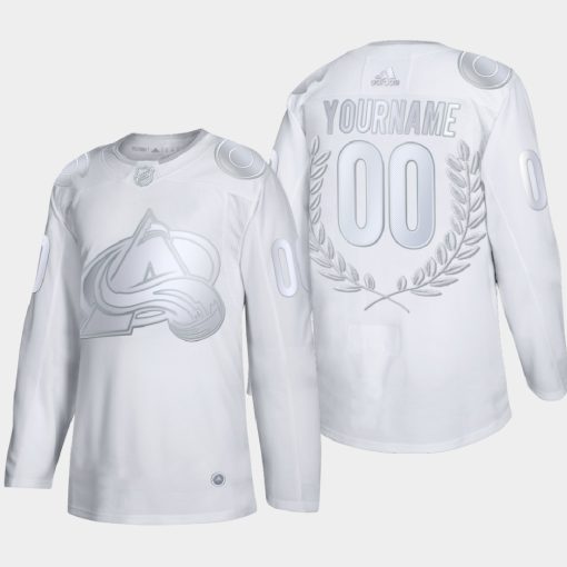 Custom Colorado Avalanche Golory White Award Jersey