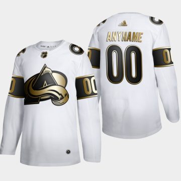 Custom Colorado Avalanche Golden Edition White Jersey