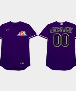 Custom Colorado Rockies 2021 Players' Weekend Nickname Jersey Purple