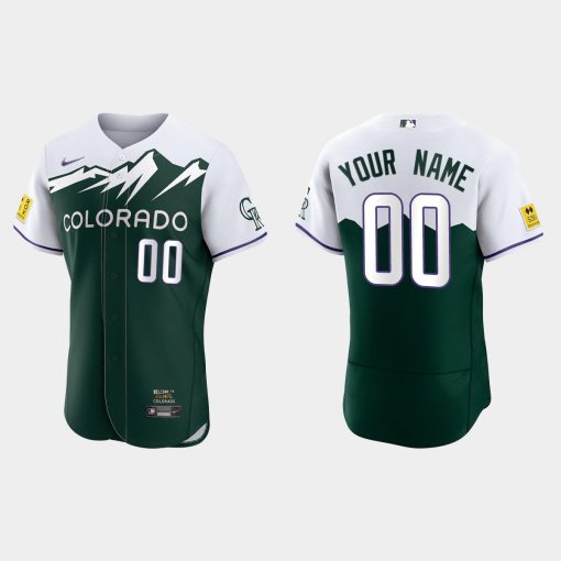 Custom Colorado Rockies 2022 City Connect Flex Base Jersey Green