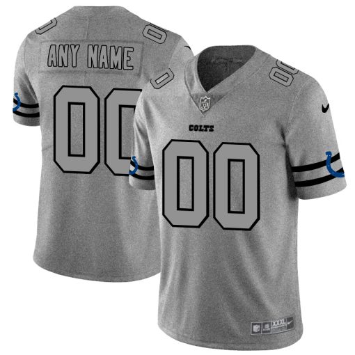 Custom Colts 2019 Gray Gridiron Gray Vapor Untouchable Limited Jersey