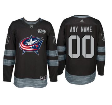 Custom Columbus Blue Jackets Black 1917 2017 100th Anniversary Jersey