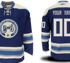 Custom Columbus Blue Jackets Blue Third Jersey