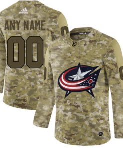 Custom Columbus Blue Jackets Camo Jersey