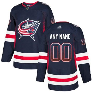 Custom Columbus Blue Jackets Navy Drift Fashion Jersey