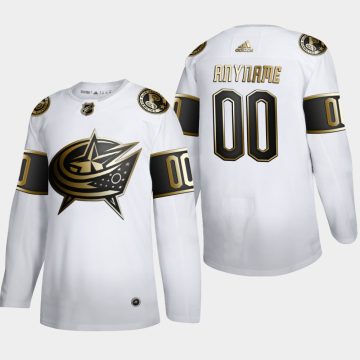 Custom Columbus Blue Jackets Golden Edition White Jersey