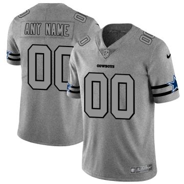 Custom Cowboys 2019 Gray Gridiron Gray Vapor Untouchable Limited Jersey