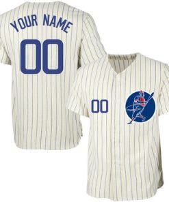 Custom Cubs Cream New Design Jersey