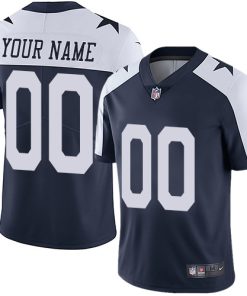 Custom Dallas Cowboys Alternate Navy Blue Throwback Vapor Untouchable Limited NFL Jersey