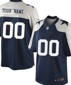 Custom Dallas Cowboys Blue Thanksgiving Limited Jersey