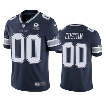Custom Dallas Cowboys Navy 60th Anniversary Vapor Limited Jersey