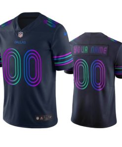 Custom Dallas Cowboys Navy Vapor Limited City Edition NFL Jersey