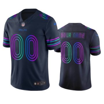 Custom Dallas Cowboys Navy Vapor Limited City Edition NFL Jersey