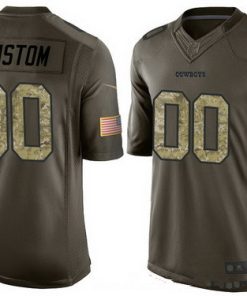 Custom Dallas Cowboys Olive Camo Salute To Service Veterans Day NFL Limited Jersey