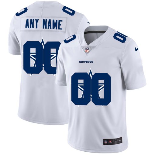 Custom Dallas Cowboys White Team Big Logo Vapor Untouchable Limited Jersey