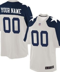 Custom Dallas Cowboys White Thanksgiving Limited Jersey