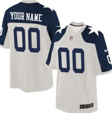 Custom Dallas Cowboys White Thanksgiving Limited Jersey