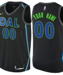 Custom Dallas Mavericks Black City Edition Jersey