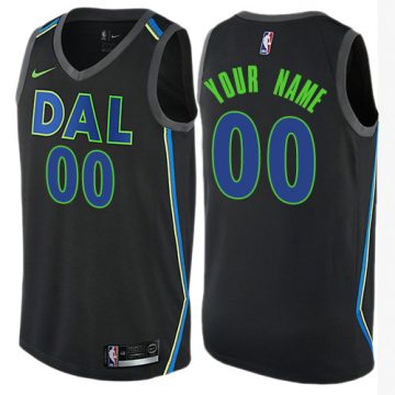 Custom Dallas Mavericks Black City Edition Jersey