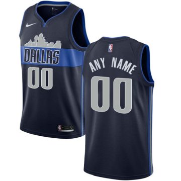Custom Dallas Mavericks Navy Blue Statement Edition Jersey
