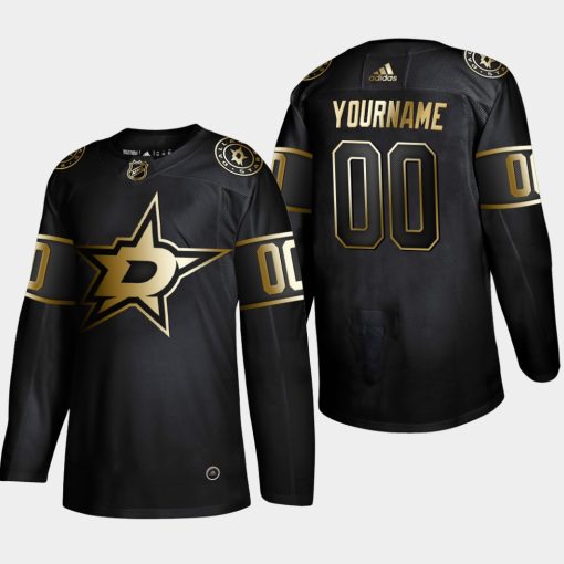 Custom Dallas Stars 2019 Golden Edition Player Jersey Black