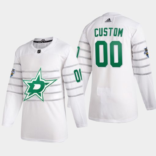 Custom Dallas Stars 2020 All-star Game White Jersey