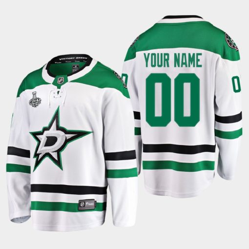 Custom Dallas Stars 2020 Stanley Cup Final Away Breakaway Player White Jersey