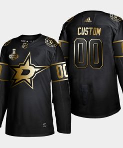 Custom Dallas Stars 2020 Stanley Cup Final Gold Limited Black Jersey